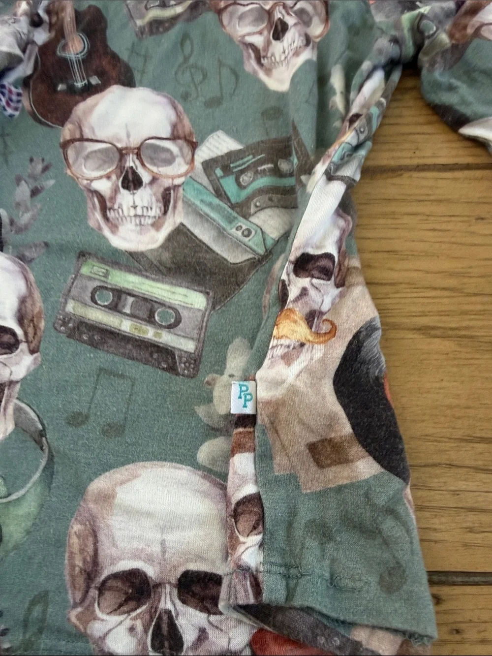 Halloween skulls pirate Pajamas by Posh Peanut